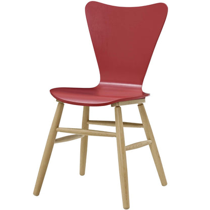 Cascade Dining Chair Set of 4, Wood, Red 15250