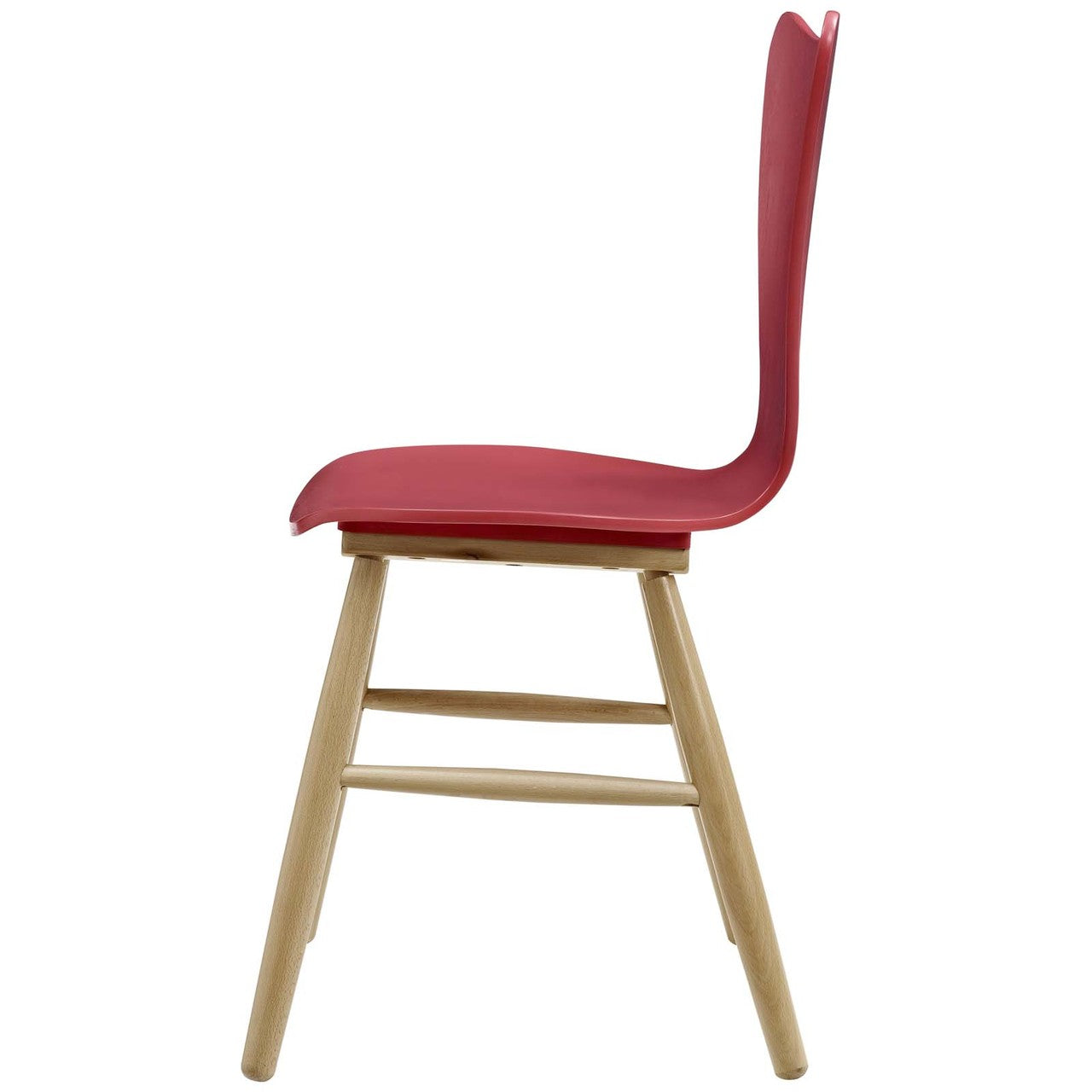 Cascade Dining Chair Set of 4, Wood, Red 15250