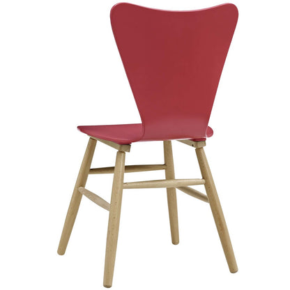 Cascade Dining Chair Set of 4, Wood, Red 15250