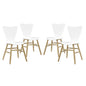 Cascade Dining Chair Set of 4, Wood, White 15251