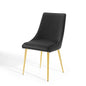 Viscount Modern Accent Performance Velvet Dining Chair, Velvet, Metal Steel, Black, 18192