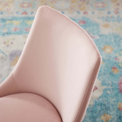 Viscount Modern Accent Performance Velvet Dining Chair, Velvet, Metal Steel, Pink, 18193