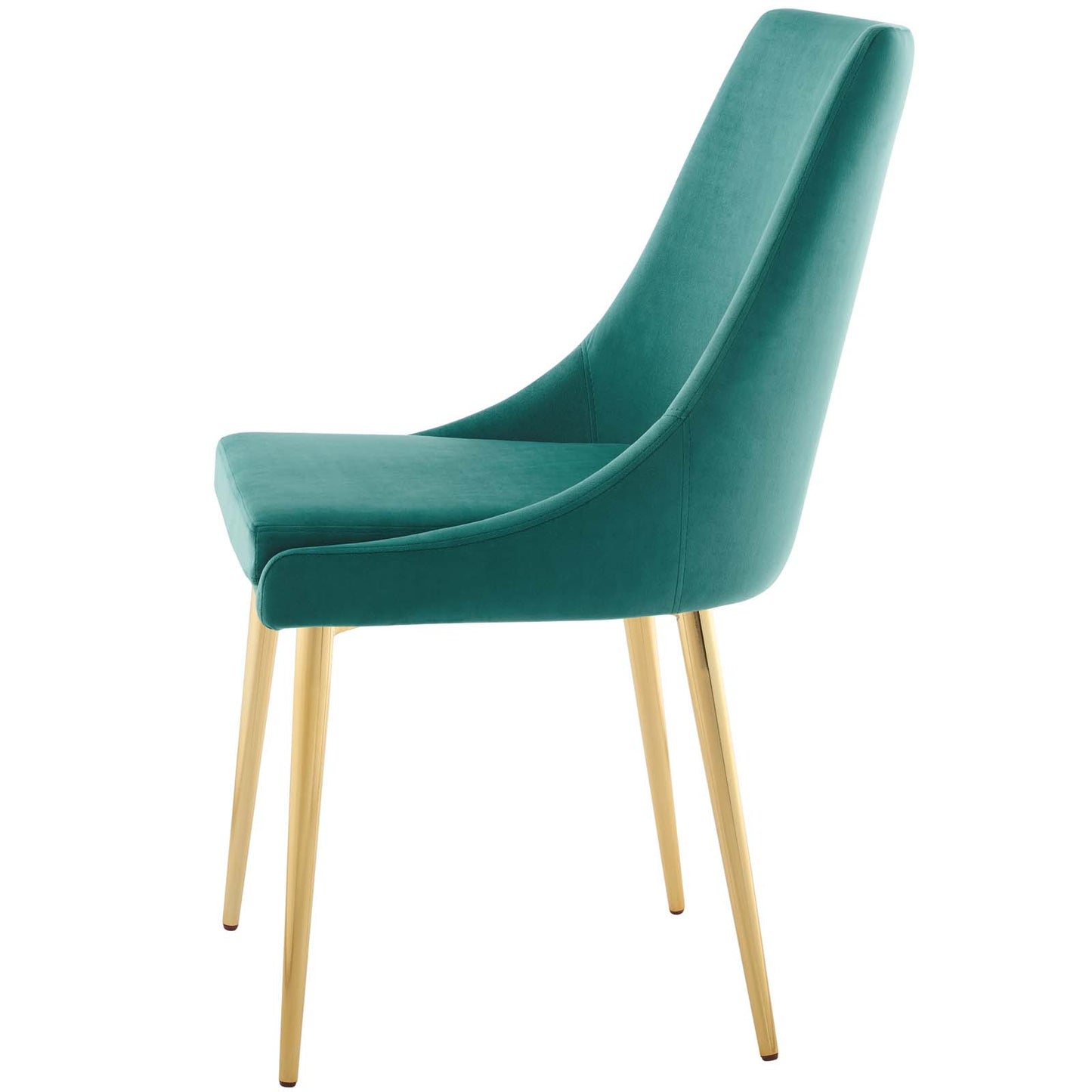 Viscount Modway Accent Performance Velvet Dining Chair, Velvet Fabric Metal Steel, Aqua Blue, 17383