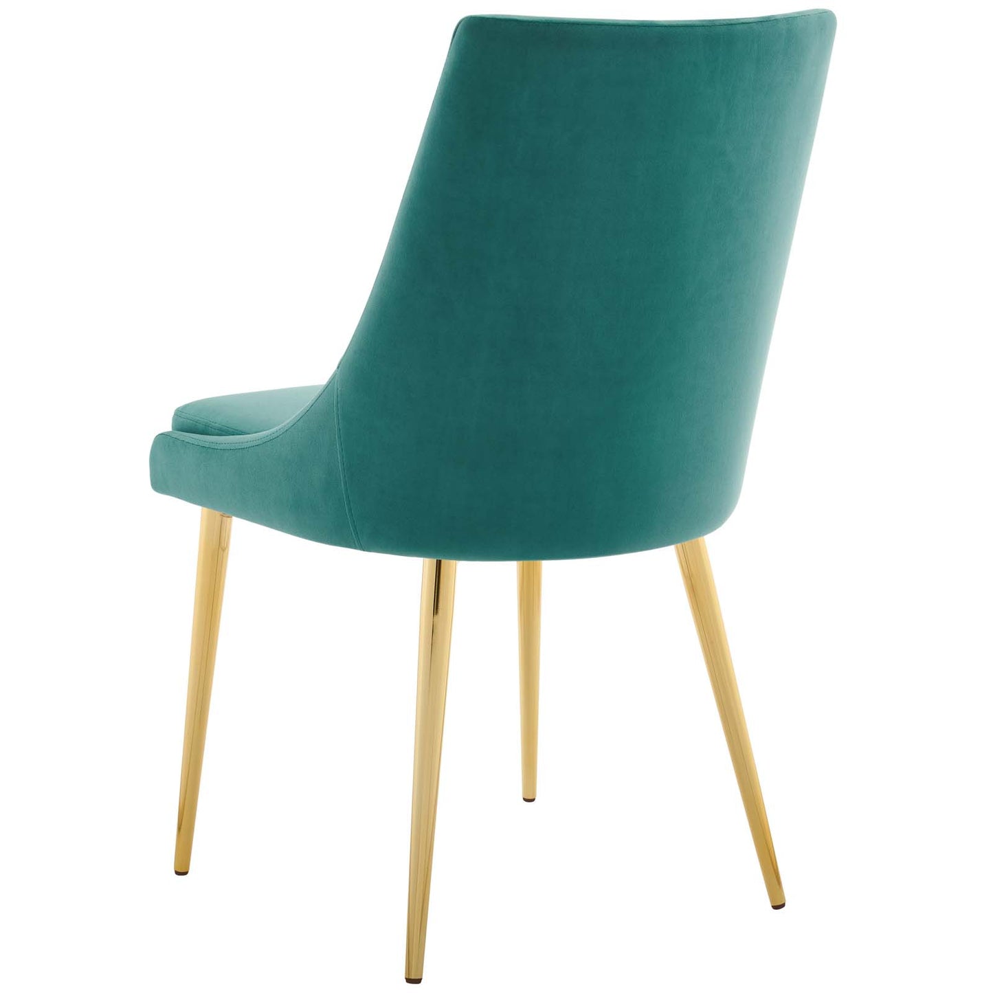 Viscount Modway Accent Performance Velvet Dining Chair, Velvet Fabric Metal Steel, Aqua Blue, 17383