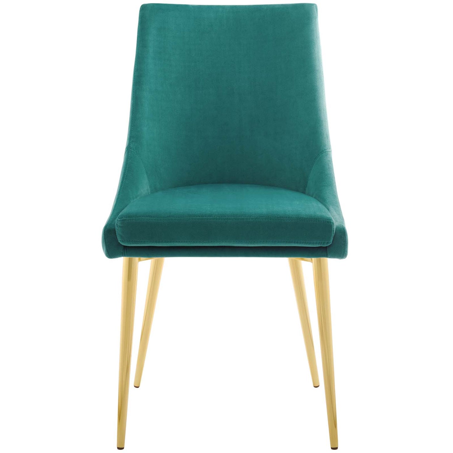 Viscount Modway Accent Performance Velvet Dining Chair, Velvet Fabric Metal Steel, Aqua Blue, 17383