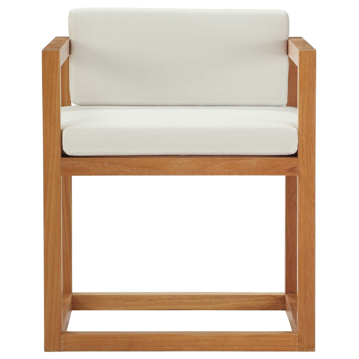 Newbury Accent Outdoor Patio Premium Grade A Teak Wood Armchair, Wood, Natural White, 17814