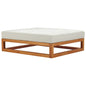 Newbury Outdoor Patio Premium Grade A Teak Wood Ottoman, Wood, Natural White, 17816