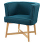 Anders Upholstered Fabric Accent Chair, Fabric, Wood, Navy Blue, 18195