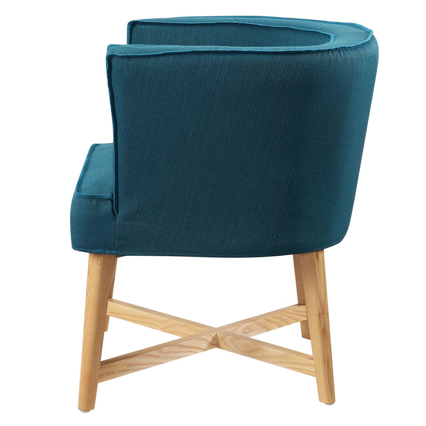Anders Upholstered Fabric Accent Chair, Fabric, Wood, Navy Blue, 18195