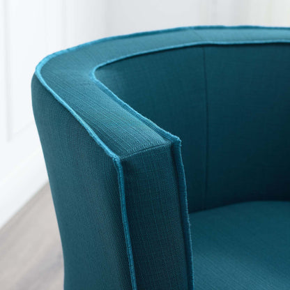 Anders Upholstered Fabric Accent Chair, Fabric, Wood, Navy Blue, 18195