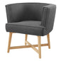 Anders Upholstered Fabric Accent Chair, Fabric, Wood, Grey Gray, 18197