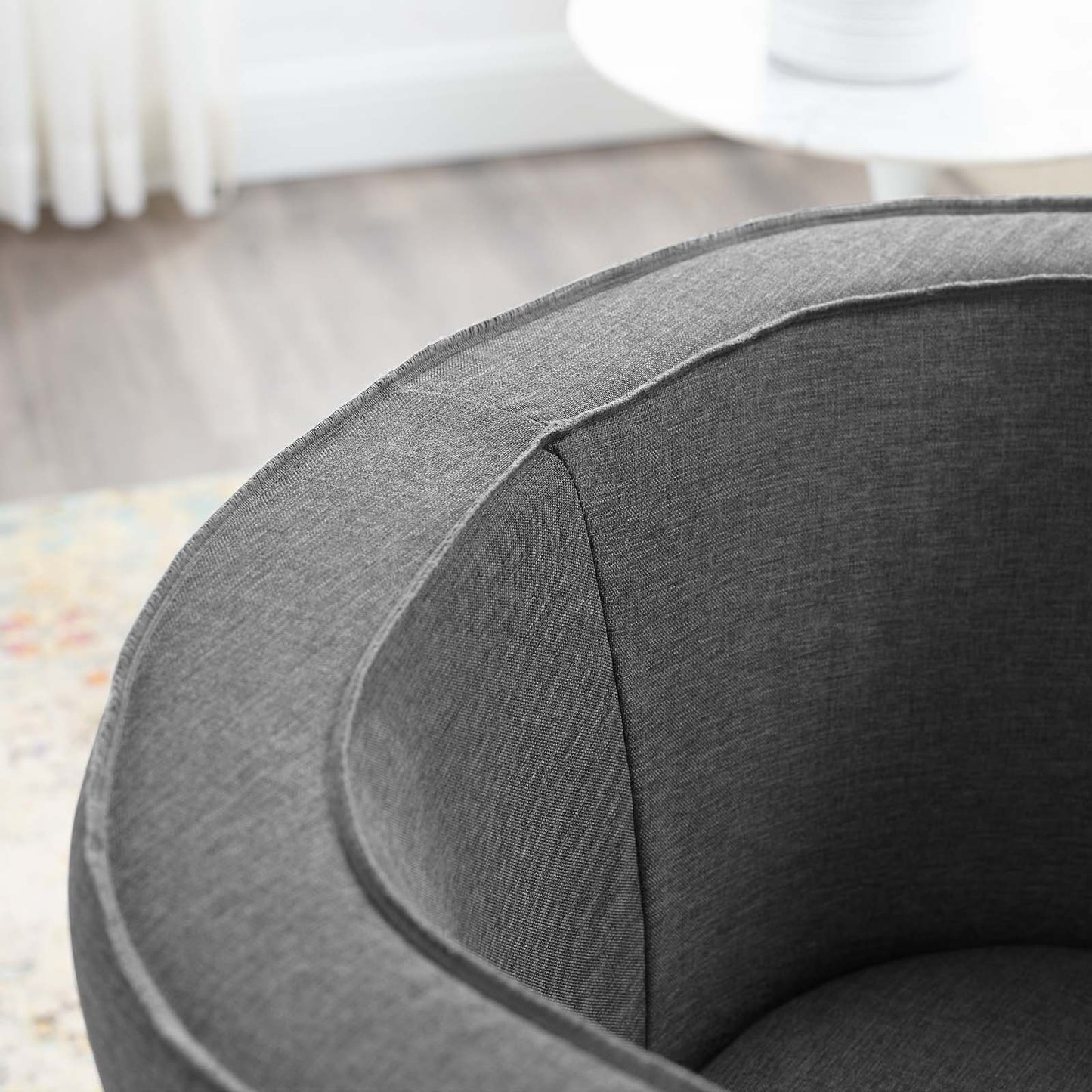 Anders Upholstered Fabric Accent Chair, Fabric, Wood, Grey Gray, 18197