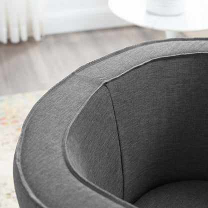 Anders Upholstered Fabric Accent Chair, Fabric, Wood, Grey Gray, 18197