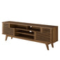 Render 71" Media Console TV Stand, Wood, Brown Walnut, 18202