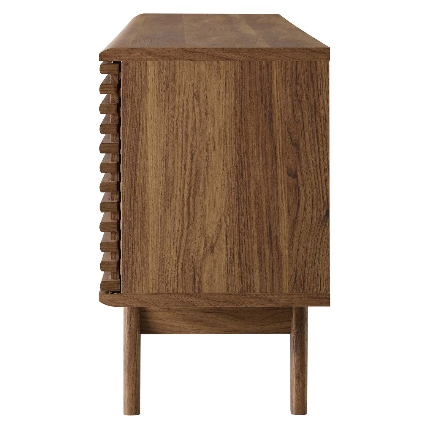Render 71" Media Console TV Stand, Wood, Brown Walnut, 18202