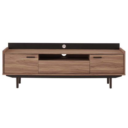 Visionary 71" TV Stand, Wood, Natural Walnut Black, 17394