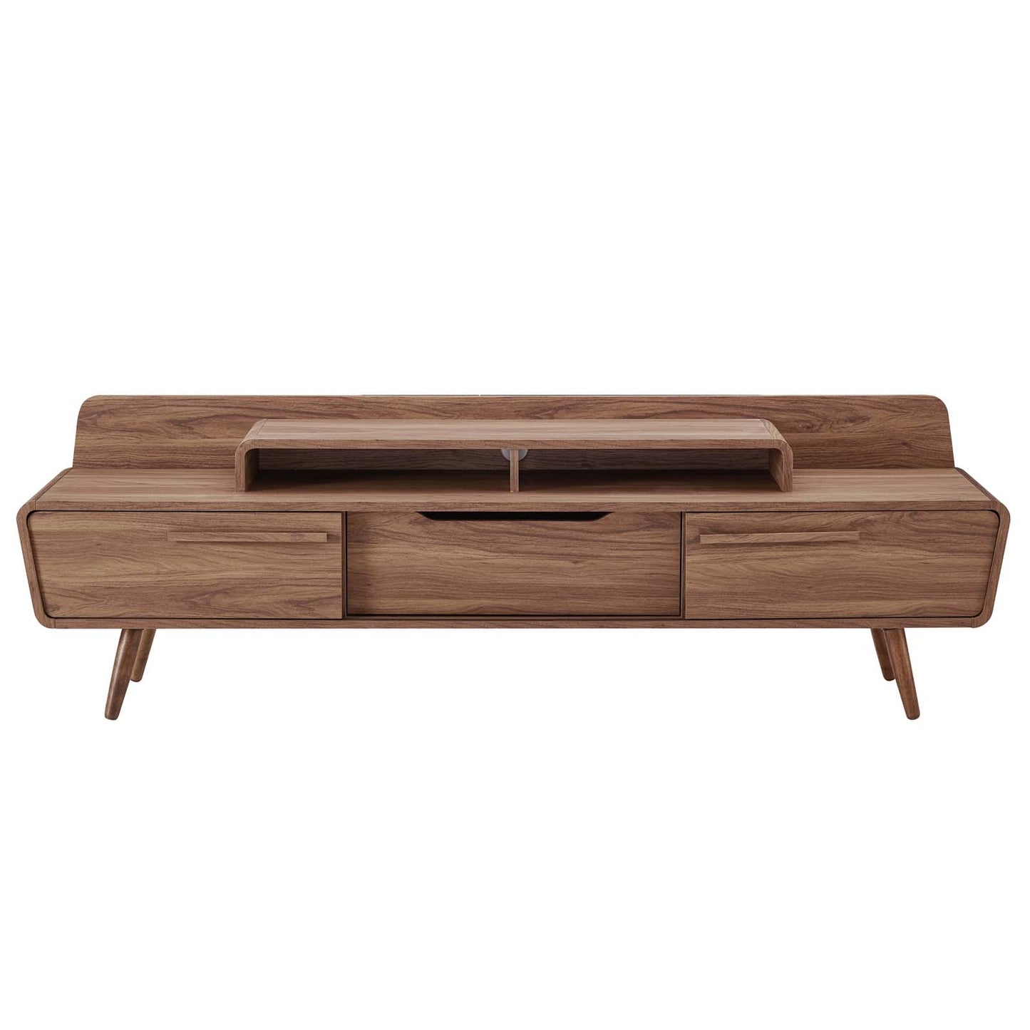 Omnistand 74" TV Stand, Wood, Natural Walnut Brown, 17395
