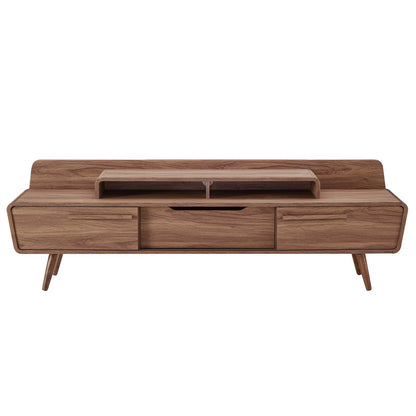 Omnistand 74" TV Stand, Wood, Natural Walnut Brown, 17395