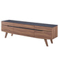 Scope 71" TV Stand, Wood, Natural Walnut Gray Grey, 17396