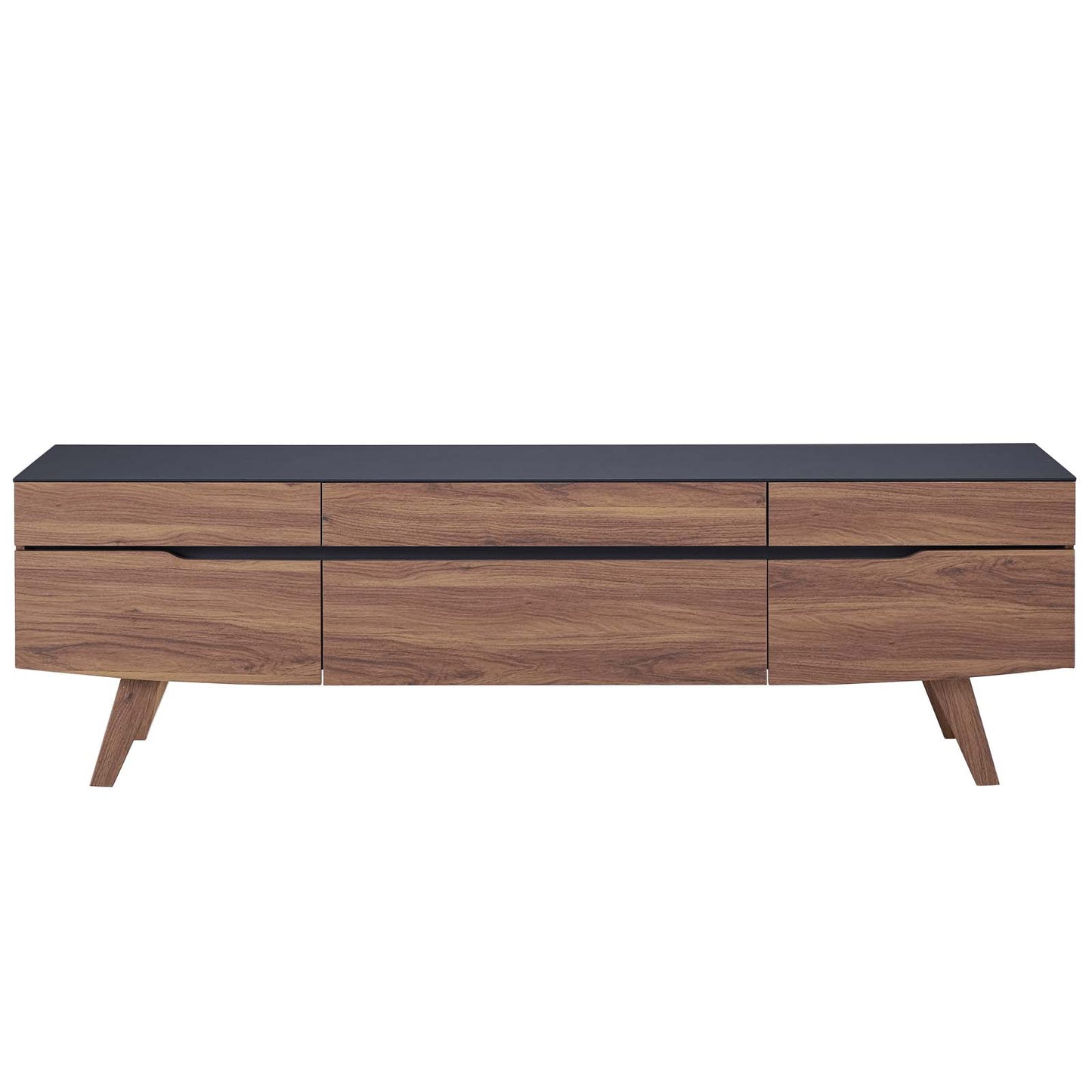 Scope 71" TV Stand, Wood, Natural Walnut Gray Grey, 17396