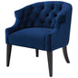 Precept Accent Performance Velvet Armchair, Velvet Fabric Wood, Navy Blue, 17399