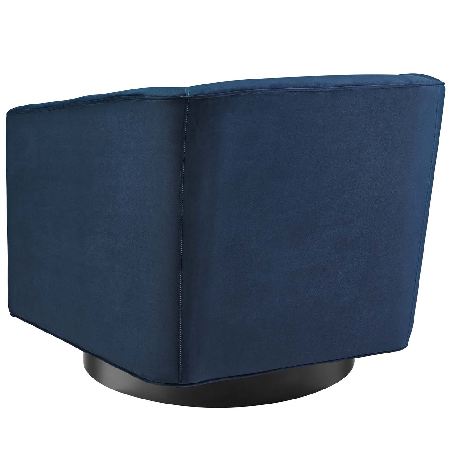 Twist Accent Lounge Performance Velvet Swivel Chair, Velvet Fabric, Navy Blue, 17410