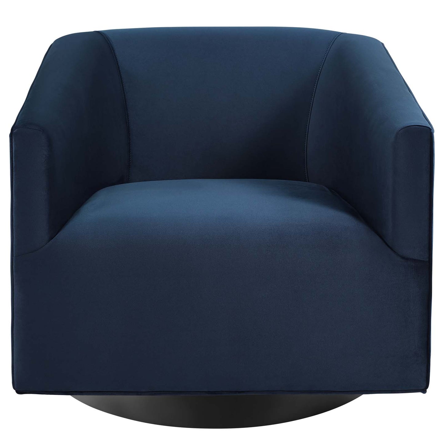 Twist Accent Lounge Performance Velvet Swivel Chair, Velvet Fabric, Navy Blue, 17410