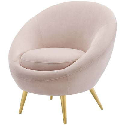 Circuit Performance Velvet Accent Chair, Velvet Fabric Metal Steel, Pink, 17426