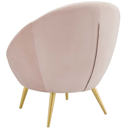 Circuit Performance Velvet Accent Chair, Velvet Fabric Metal Steel, Pink, 17426
