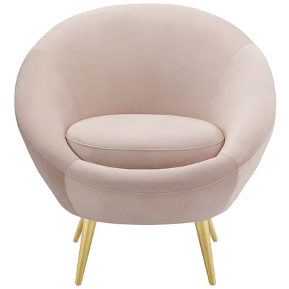 Circuit Performance Velvet Accent Chair, Velvet Fabric Metal Steel, Pink, 17426