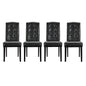 Perdure Dining Chairs Set of 4, Faux Vinyl Leather, Black 15795