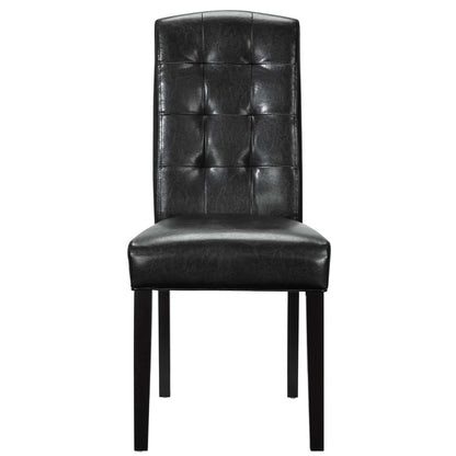 Perdure Dining Chairs Set of 4, Faux Vinyl Leather, Black 15795