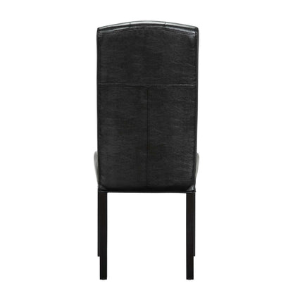 Perdure Dining Chairs Set of 4, Faux Vinyl Leather, Black 15795