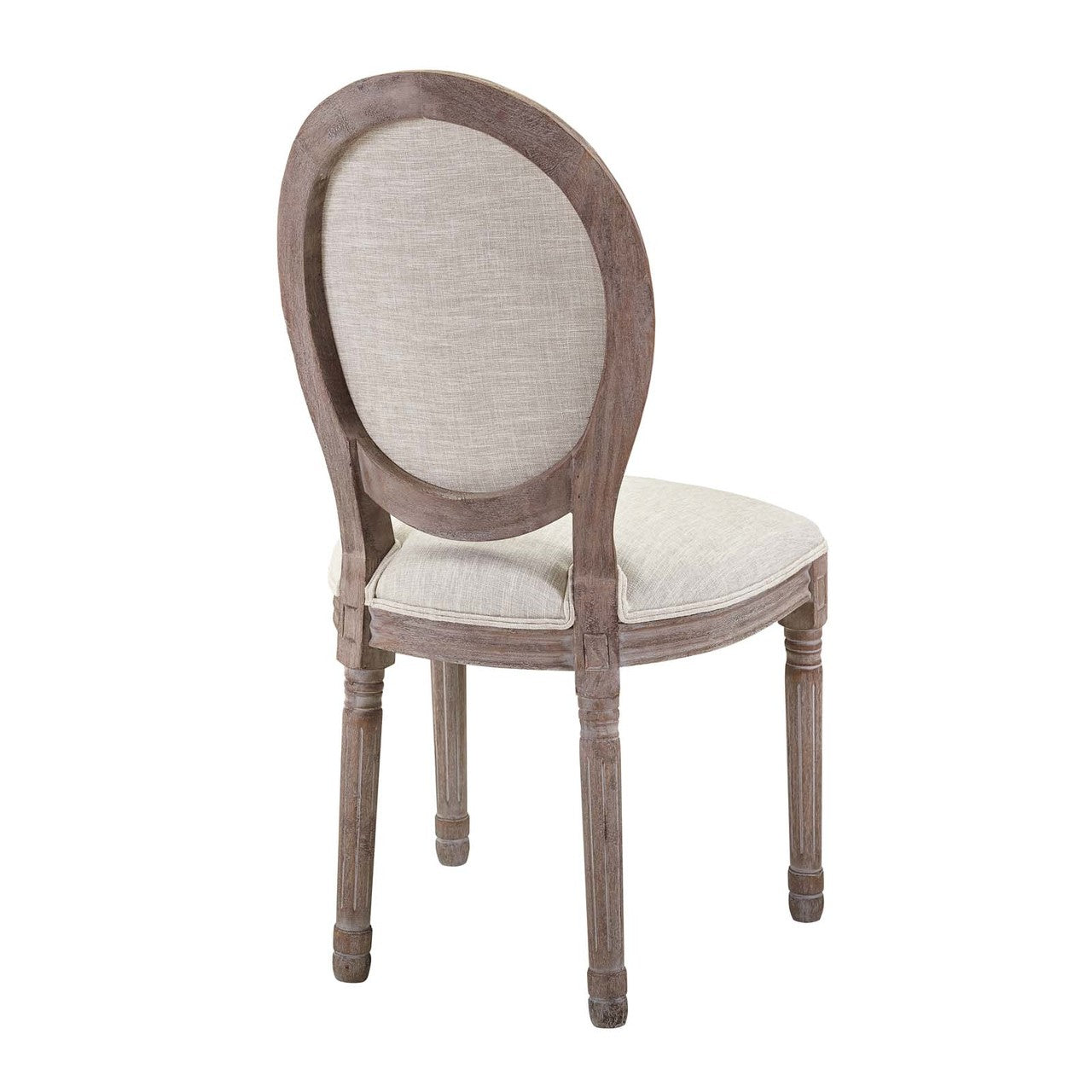 Emanate Dining Side Chair Upholstered Fabric Set of 2, Fabric Wood, Beige 15420