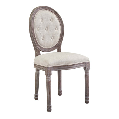 Arise Dining Side Chair Upholstered Fabric Set of 4, Fabric Wood, Beige 15802