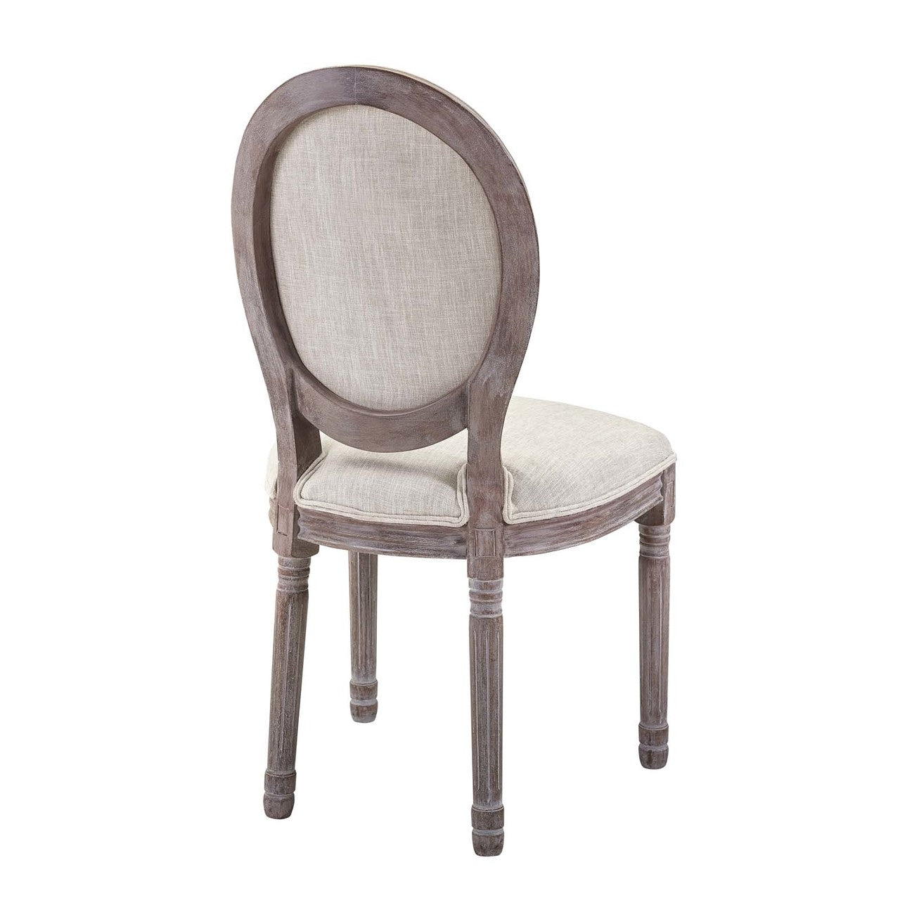 Arise Dining Side Chair Upholstered Fabric Set of 4, Fabric Wood, Beige 15802