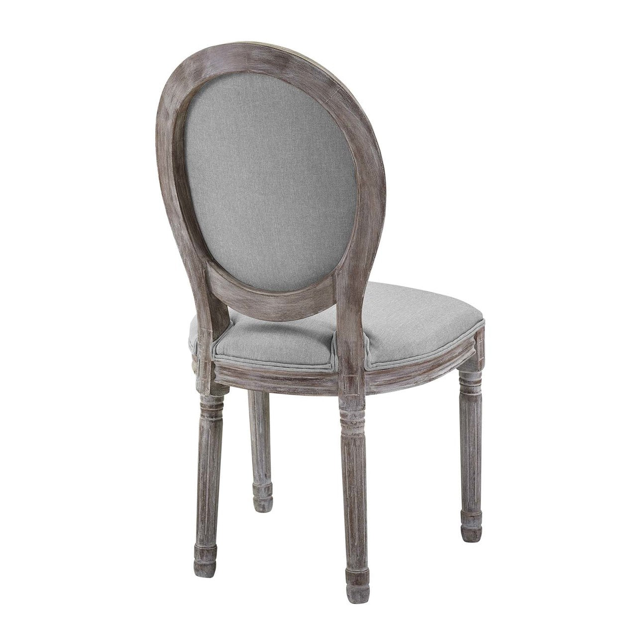 Arise Dining Side Chair Upholstered Fabric Set of 4, Fabric Wood, Light Grey Gray 15803