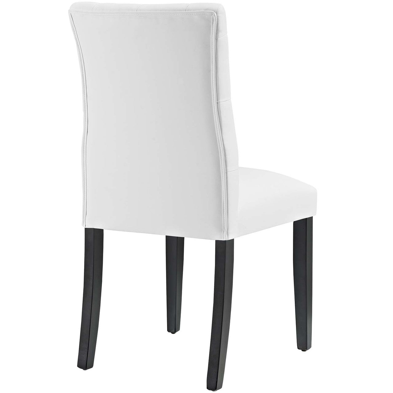 Duchess Dining Chair Vinyl Set of 2, Faux Vinyl Leather, White 15423