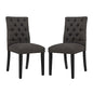 Duchess Dining Chair Fabric Set of 2, Fabric, Brown 15425