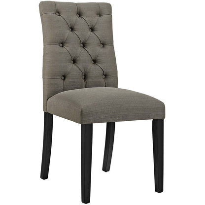 Duchess Dining Chair Fabric Set of 2, Fabric, Grey Gray 15426