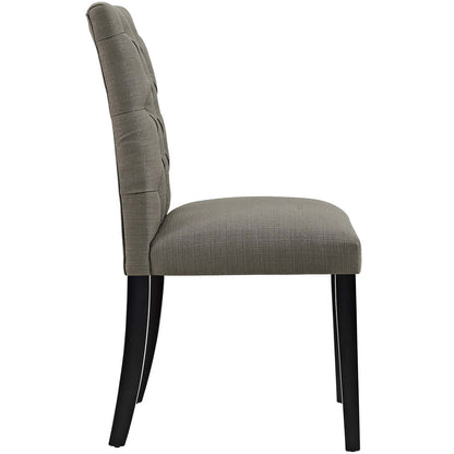 Duchess Dining Chair Fabric Set of 2, Fabric, Grey Gray 15426