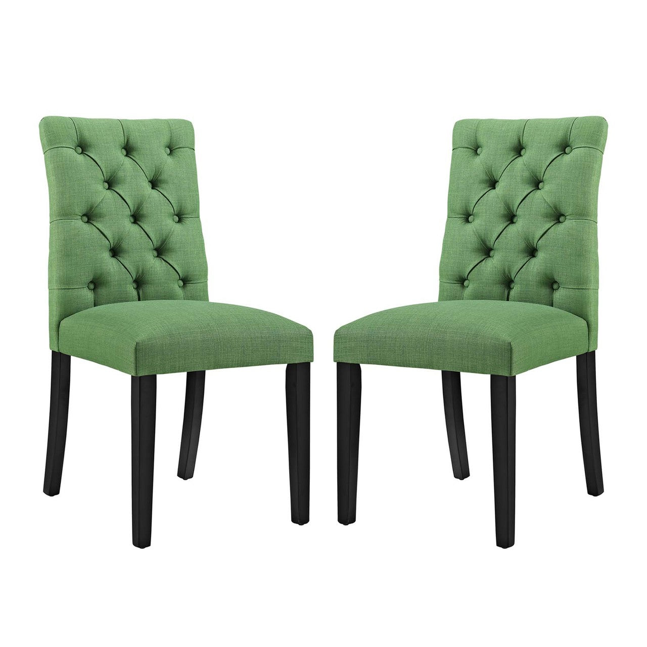 Duchess Dining Chair Fabric Set of 2, Fabric, Green 15427