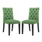 Duchess Dining Chair Fabric Set of 2, Fabric, Green 15427