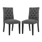Duchess Dining Chair Fabric Set of 2, Fabric, Grey Gray 15428