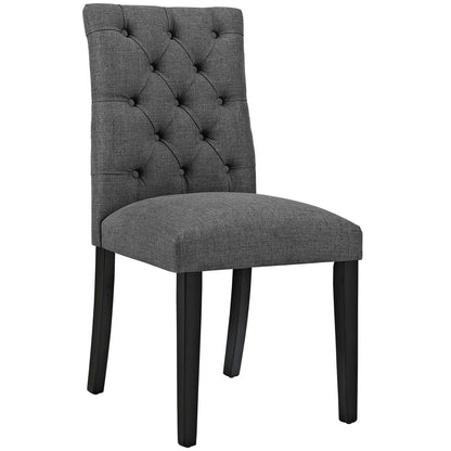 Duchess Dining Chair Fabric Set of 2, Fabric, Grey Gray 15428