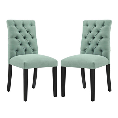 Duchess Dining Chair Fabric Set of 2, Fabric, Blue 15429