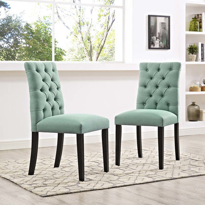 Duchess Dining Chair Fabric Set of 2, Fabric, Blue 15429
