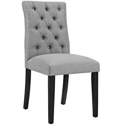 Duchess Dining Chair Fabric Set of 2, Fabric, Light Grey Gray 15430