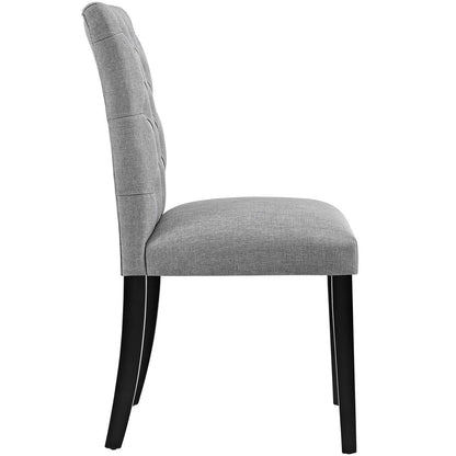Duchess Dining Chair Fabric Set of 2, Fabric, Light Grey Gray 15430