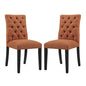 Duchess Dining Chair Fabric Set of 2, Fabric, Orange 15431